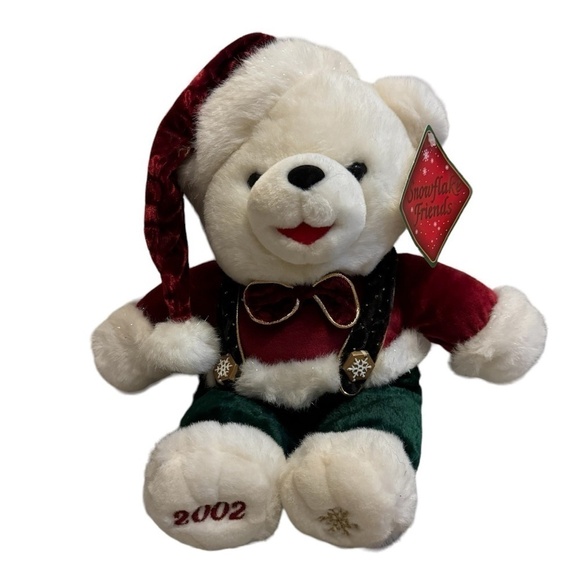 DanDee 2002 Christmas Bear Snowflake Friends Plush - Picture 1 of 6